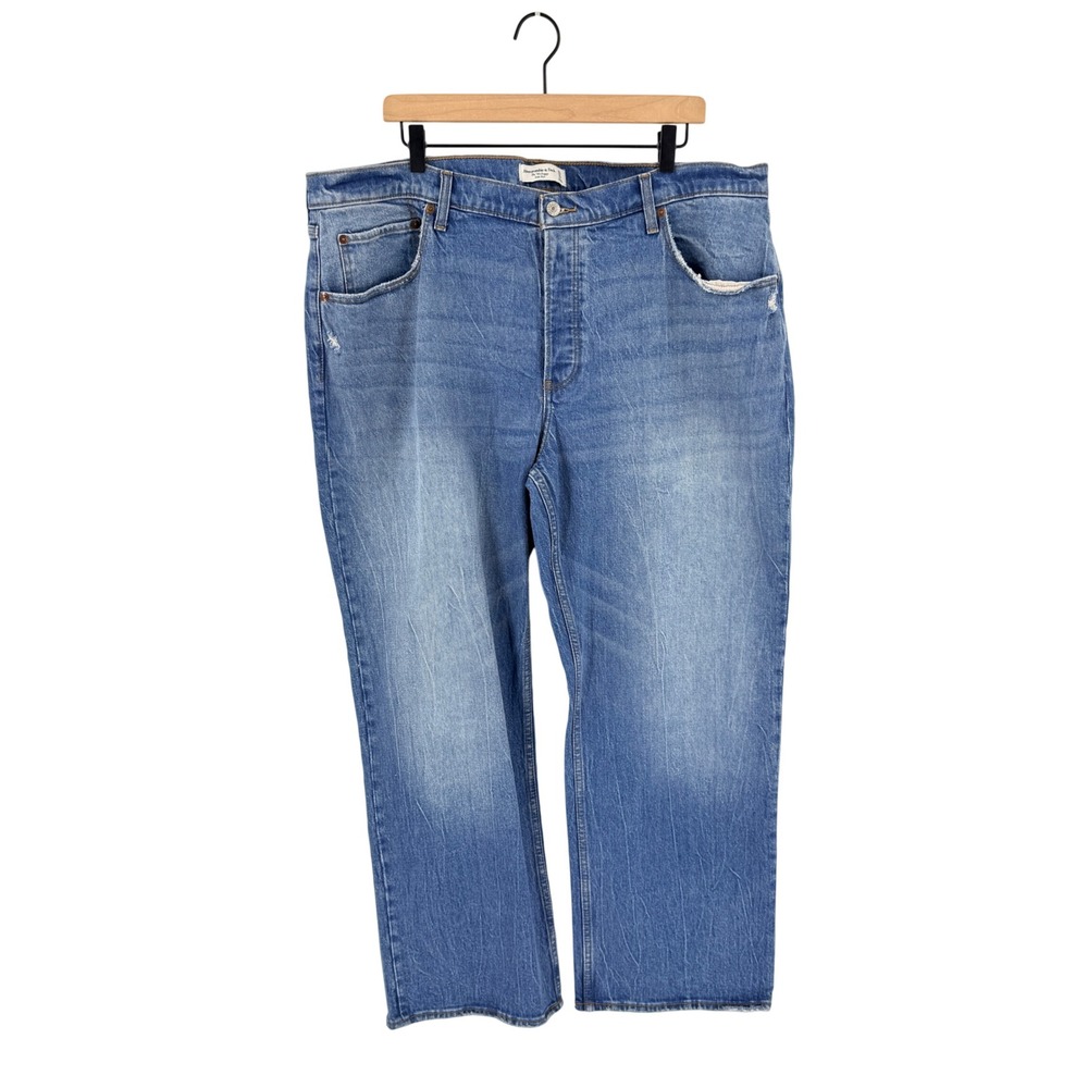 Abercrombie & Fitch The 90s Baggy Low Rise Jeans Blue 33/16R Denim Y2K Skater